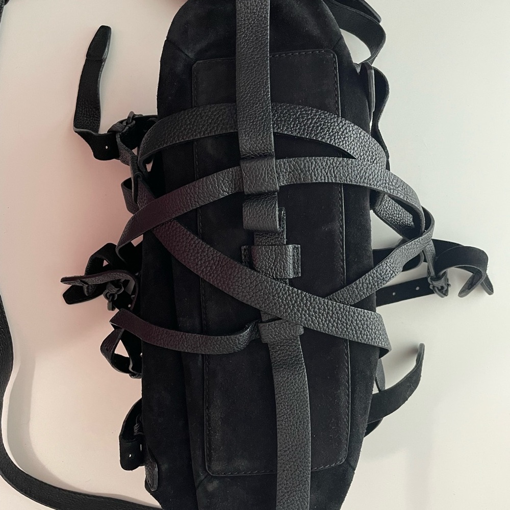 SOLD Alexander Wang rare Kirsten suede and leather tote bag satchel black strap - Picture 6 of 9